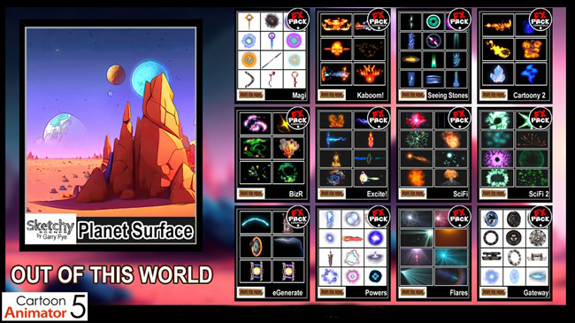 OUT OF THIS WORLD - THE BIG CARTOON ANIMATOR PACK IN THE WEB (VOL 1)